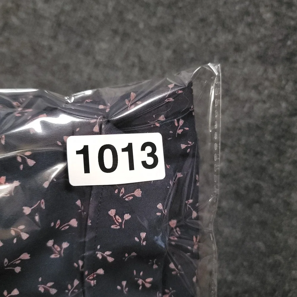 7 Diamonds‎ Men Short Sleeve Button Up Shirt XL Navy Pink Micro Floral
